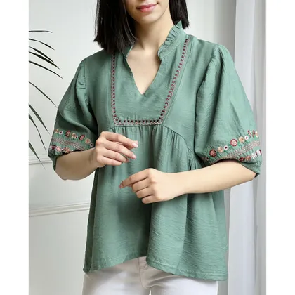بلوز گلدوزی اطلس 2