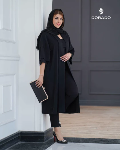 مانتو کریشه شالدار بلند کد 953