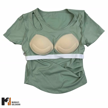 تیشرت ورزشی زنانه مدل کاپ‌دار جذب کد 084