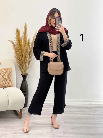 ست کت و شلوار پولک دوزی