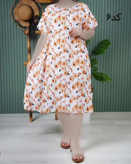 پیراهن نخی لامبادا O7466