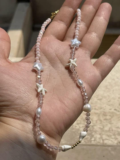 گردنبند صدف و مروارید شل