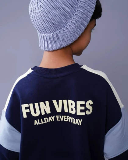 بلوز شلوار جاگر طرح FUN رنگ طوسی کد 3191