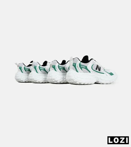 کفش کتانی مردانه و زنانه سفید سبز NEW BALANCE 530 V02