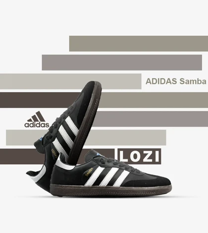 کفش کتانی مردانه و زنانه مشکی قهوه ای ADIDAS Samba