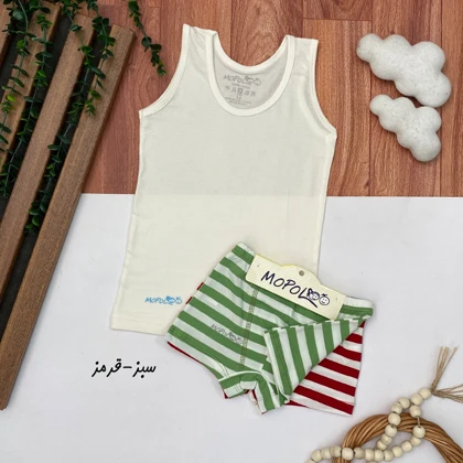 ست رکابی با دوعدد شورت پسرانه