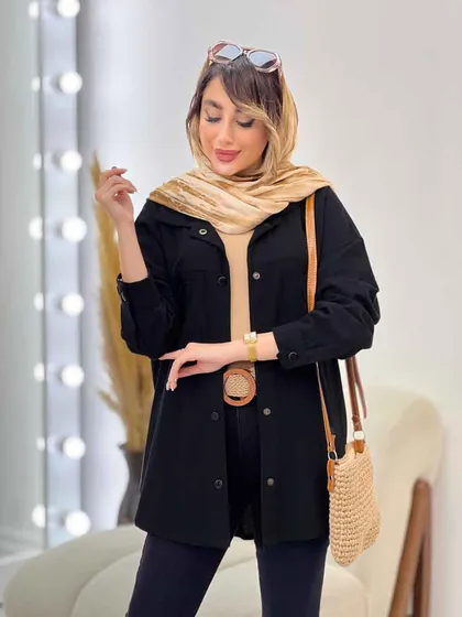 مانتو پشت دکمه دو جیب