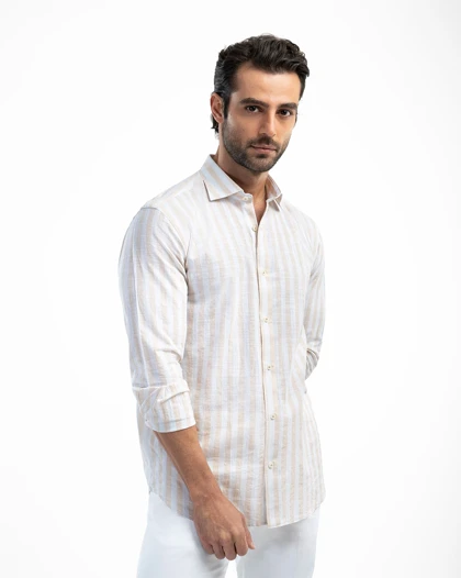 ام کی کالکشن پیراهن آستین بلند mk-25699-cream