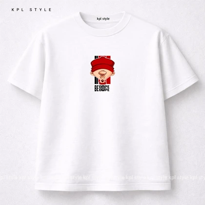 تیشرت باکسی نخ پنبه با طرح مرد ژاپنی | بدون آبرفت | کد 1458