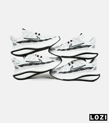 کفش کتانی مردانه و زنانه سفید طوسی نایک NIKE P-6000