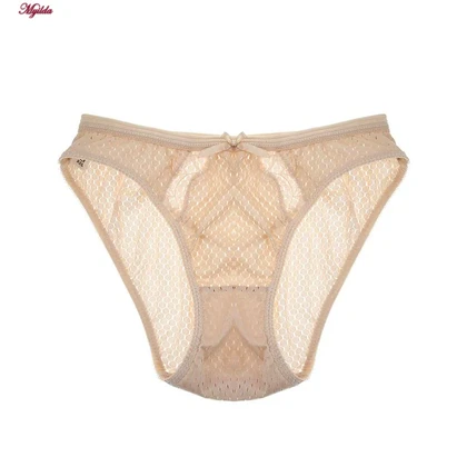 شورت زنانه لین مدل اسلیپ زنبوری جلو توری کرم کد 4681-528