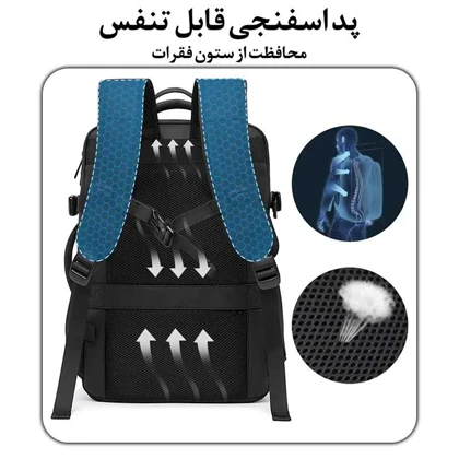 کیف مسافرتی 45L کوله پشتی لپ تاپ 17 اینچی اورجینال بنج BANGE 1908D