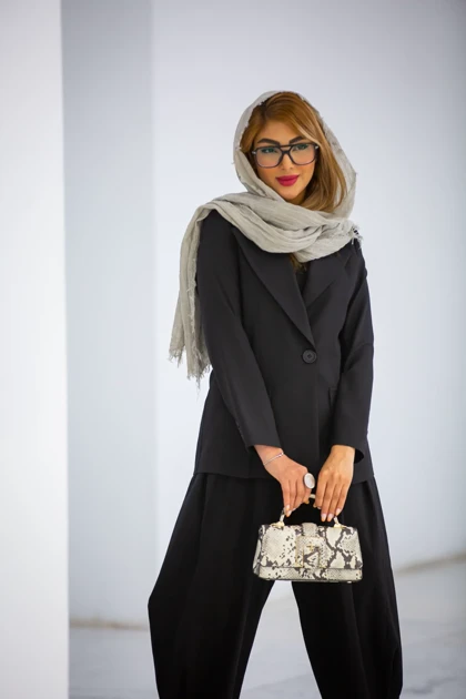 کت لینن دکوب چاک‌دار