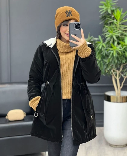 کاپشن سیلکونی داخل ببعی