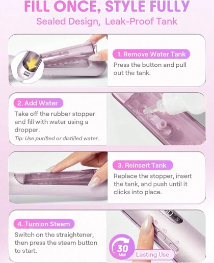 برس حرارتی بخار شیگلم SHEGLAM Hydra Shot Steam Straightening Brush Pro