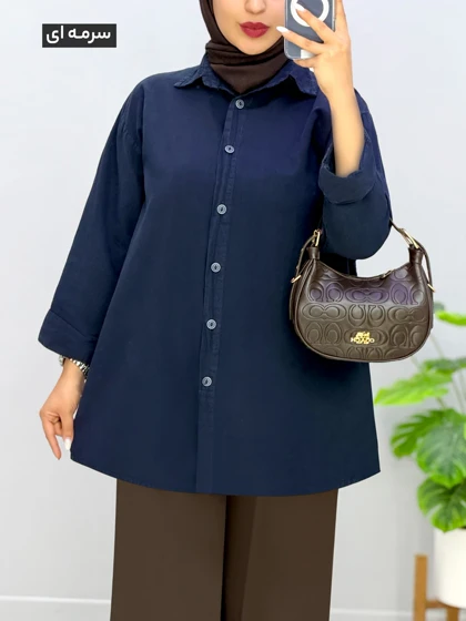 شومیز مانتویی لینن جیلان کد 20145513