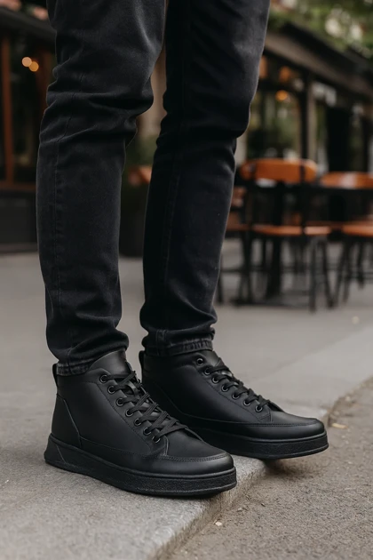 نیم بوت راحتی مردانه مشکی مدل Ravin