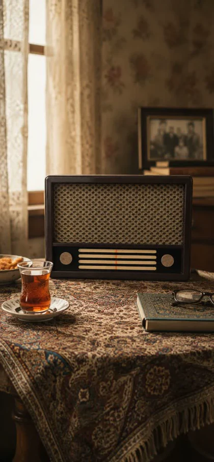 رادیو قدیمی تزئینی چوبی