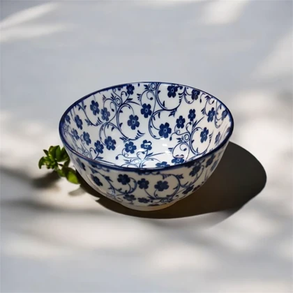 کاسه ماست خوری دنی هوم طرح گل سرمه ای / BA10