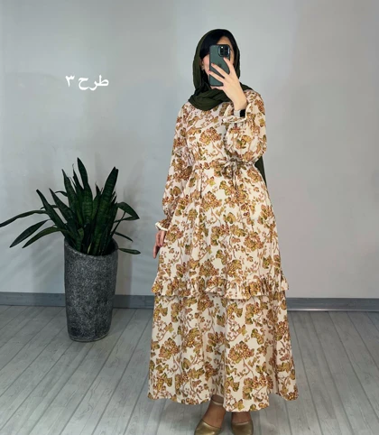 پیراهن مانتویی شکوفه