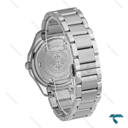 ساعت پتک فیلیپ مردانه آکوانات استیل صفحه سبز Patek-7348-G