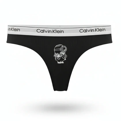 ست شورت کاپلی کبریتی طرح مینیون مشکی