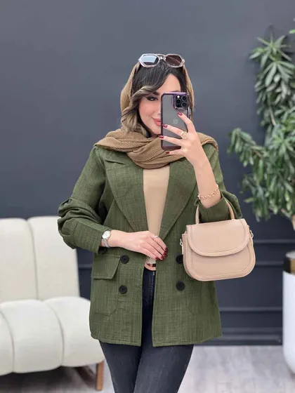 مانتو کتی چهار دکمه آوینا