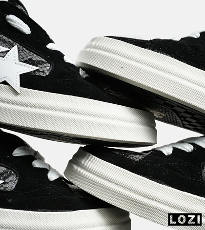 کفش اسنیکرزمشکی سفید Amiri Stars v2 مدل 7077