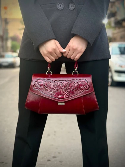 کیف چرم طبیعی زنانه مدل نگار کد 207591