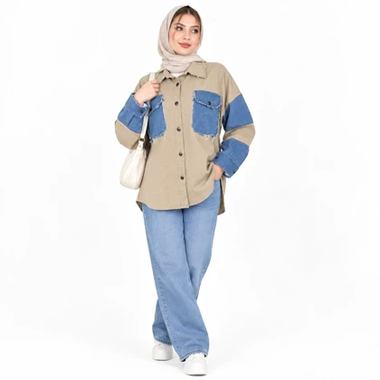 کت زنانه کتان و جین اسپرت کد 270
