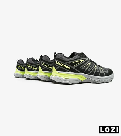 کفش کتانی مشکی سبز Salomon X ULTRA