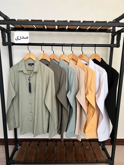 پیراهن ساده استین بلند پنبه کد 2475