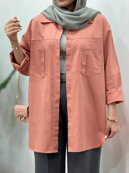 مانتو کتان کاغذی هونیا