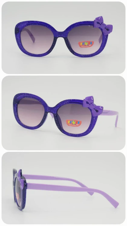 عینک آفتابی بچگانه پاپیون دار با شیشه‌های ضد اشعه UV