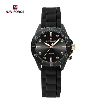 ساعت مچی زنانه نیوی فورس NF7015 مشکی رزگلد مدل w-10437
