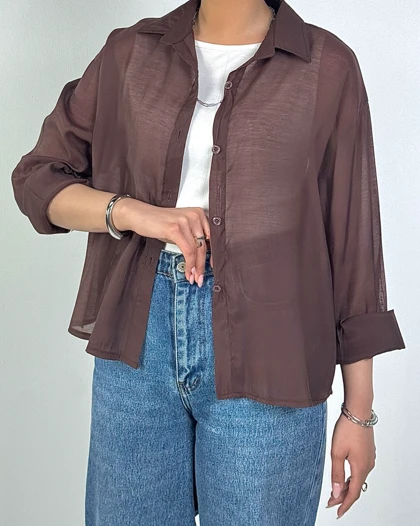 شومیز شیشه ای با تاپ کد 500505