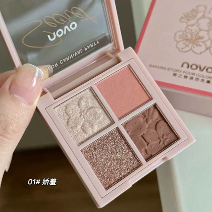 پالت سایه چشم 4 رنگ NOVO Sakura Story