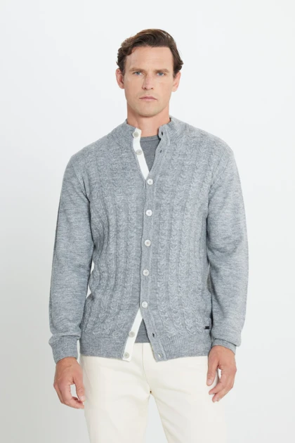 ژاکت کش باف پشمی مردانه اورجینال آلتین ییلدیز کلاسیک altinyildiz-classics