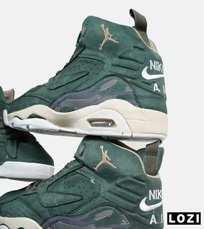 کفش کتانی ساق‌دار مردانه سبز یشمی Nike air jordan 5 v02