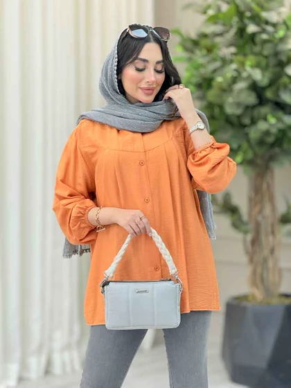 شومیز پیله دار آستین کش