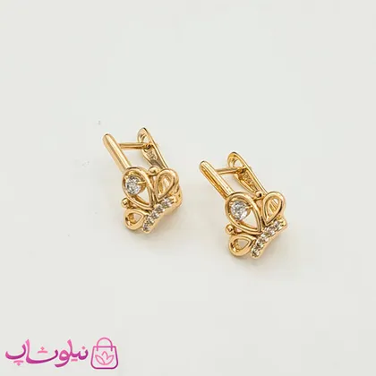 گوشواره دخترانه ژوپینگ مدل تاج