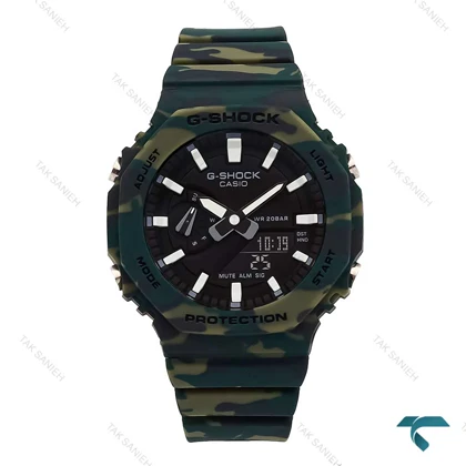 ساعت جیشاک زنانه GMA-S2100 سبز چریکی G-shock-6404-L