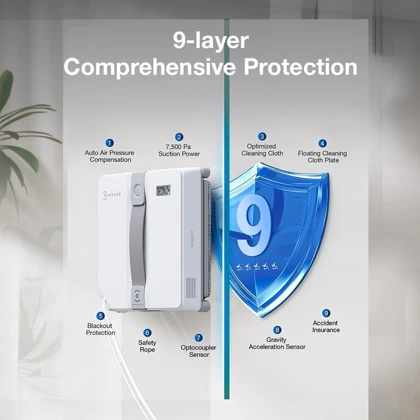 ربات شیشه پاک کن اکووکس ECOVACS مدل WG841-01 با مسیریابی هوشمند