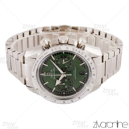 ساعت امگا اسپیدمستر مردانه سه موتوره سیلور صفحه سبز 104550