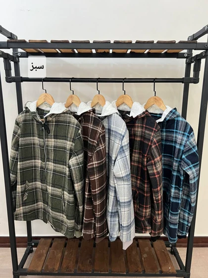 سویشرت چهارخونه کلاهدار 6109