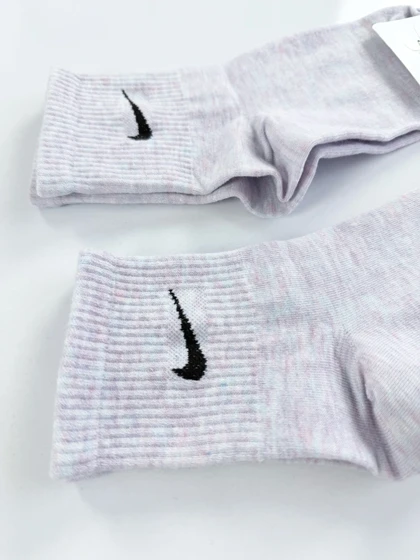 جوراب نیم ساق زنانه نخ پنبه یاسی برفکی نایکی Nike