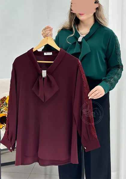 شومیز مجلسی پاپیونی