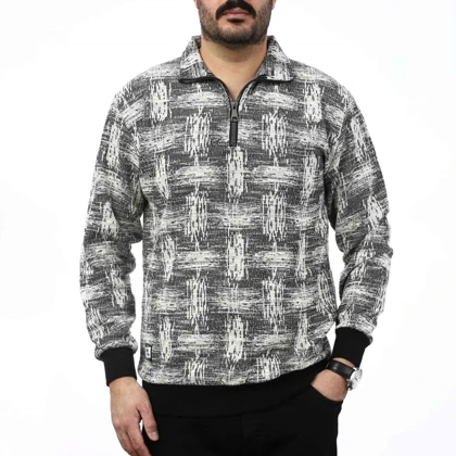بلوز آستین بلند نیم زیپ مردانه مدل 6101886