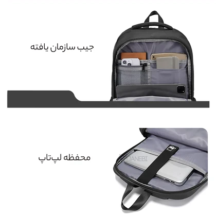 کوله پشتی لپ تاپ 15.6 اینچ بنج Bange اصل مدلBG-1807 ضدآب