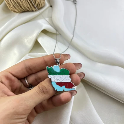 گردنبند زنانه مدل میهن طرح ایران